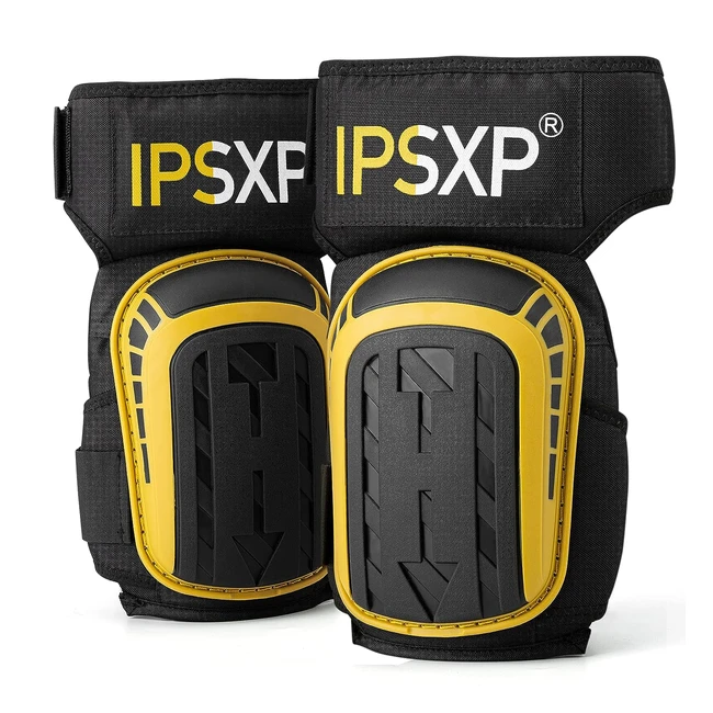 IPSXP Professional Knee Pads for Work/Gardening - Thick Double Gel Cushion, Adjustable Straps