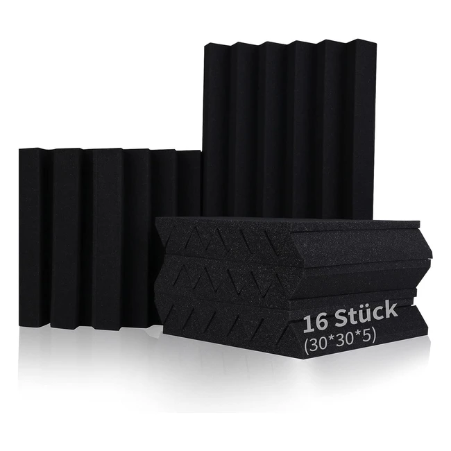 16 Pannelli Fonoassorbenti 30x30x5cm - Alta Densità, Ignifughi, Isolanti Termoacustici