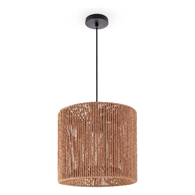 Paco Home Pendelleuchte Esstisch Papier Boho Hängelampe E27 Hängeleuchte Rattan Farbe Natur 33cm