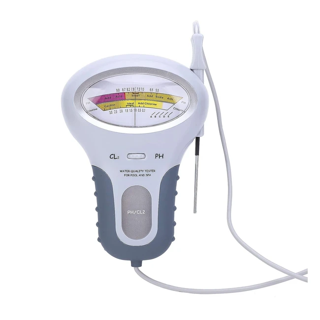 Testeur de Chlore et de pH PC102B CL2 - Qualité de l'eau pour Piscine ou Spa Familial