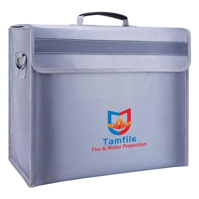 Fireproof Document Bag Large Capacity 16125 Water Resistant A4 Zipper Box - Upgraded Material