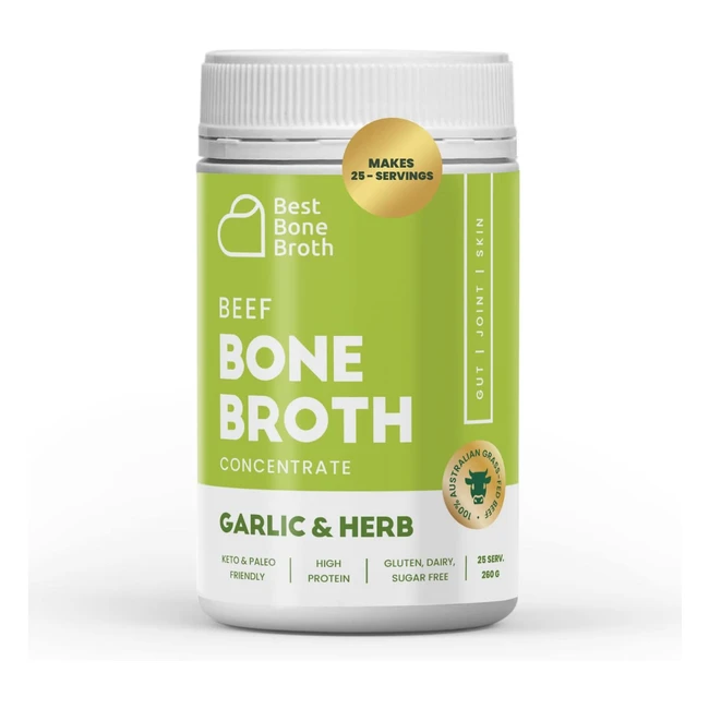 Premium Beef Bone Broth Concentrate - Supports Joints, Skin, Gut - No Hormones or Additives
