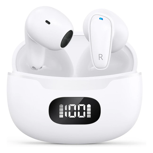 Écouteurs sans fil Bluetooth 53 HiFi stéréo avec écran LED - SeptSeven