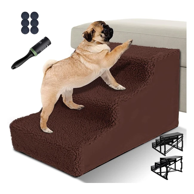 Escalera para Mascotas Zvonema 3 Peldaños Plásticos Antideslizantes - Altura 40cm