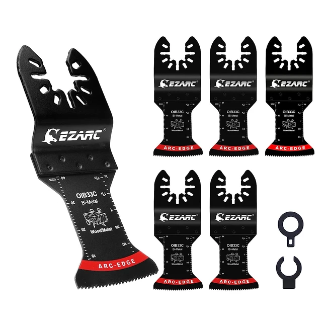 EZARC Bimetal Oscillating Saw Blade - Clean Cut for Metal and Wood - 5pcs
