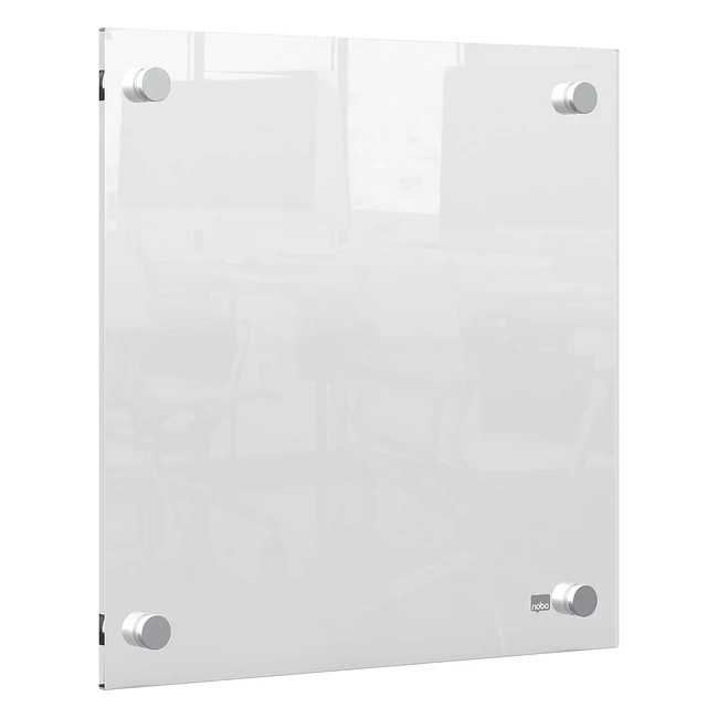 Nobo Mini Tableau Transparent Effaçable en Acrylique - Facile à Effacer - 300 x 300 mm - Marqueur et Fixations Murales Inclus