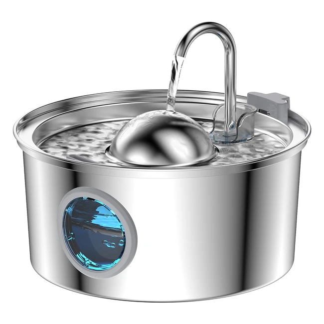 Fuente para gatos Aonboy 32L - Agua corriente, acero inoxidable, diseño hemisférico