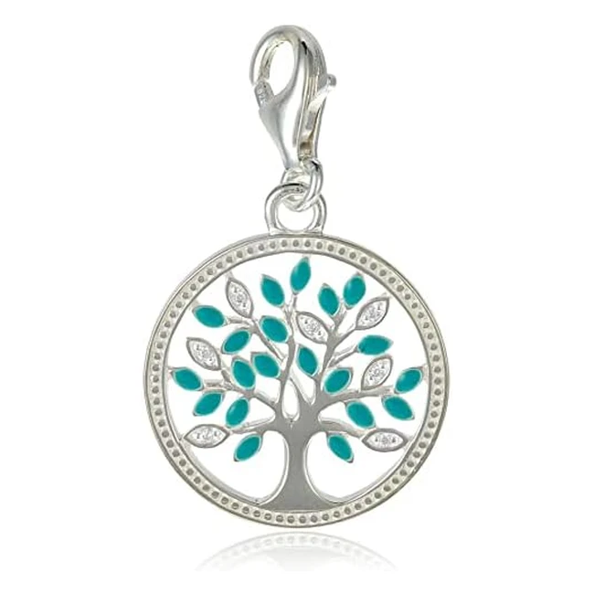 Colgante Charm Thomas Sabo Mujer Árbol Amor Plata Ley 925 Turquesa