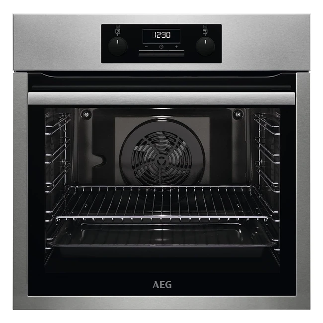 Horno AEG BES331111M Multifunción - Función AquaClean - 9 Funciones - Ventilador XXL - Reloj Electrónico - Bandeja XXL Inox - Clase A