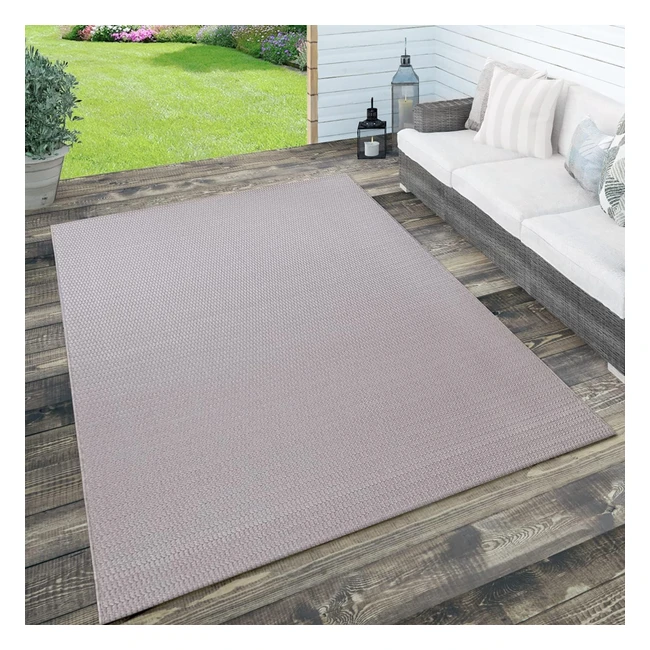 Tapis intrieur extrieur terrasse et balcon monochrome structur 80x150 cm b