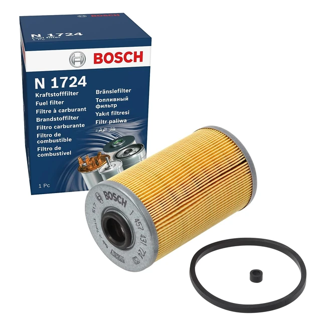 Filtro diésel Bosch N1724 para vehículos - Alta retención de impurezas y eficacia en filtración