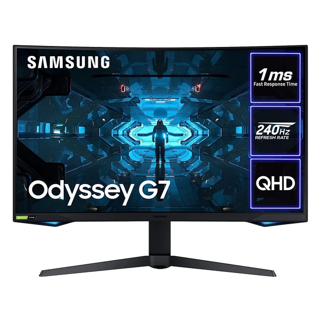 Samsung Odyssey G7 LC32G75TQSRXXU 32 1000R Curved Gaming Monitor - 240Hz 1ms 1