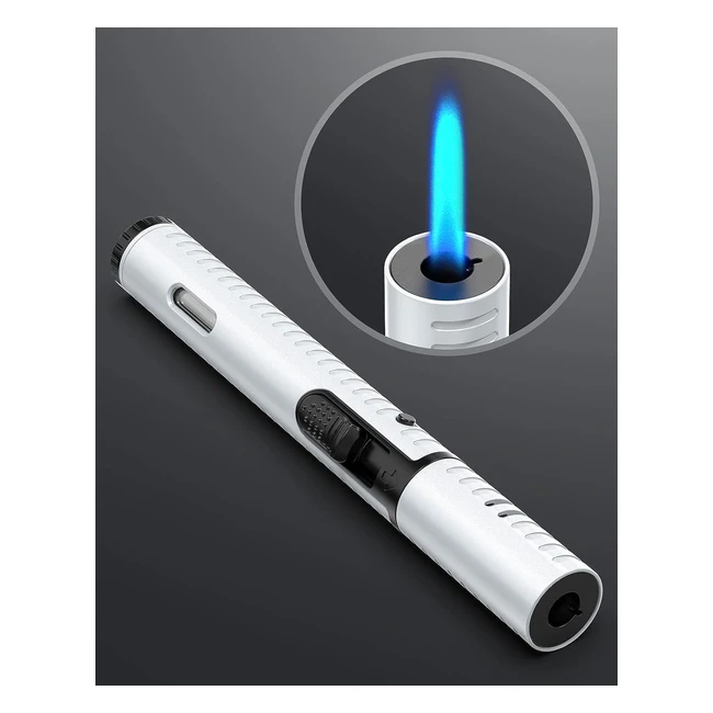 Accendino Lungo Gas Ricaricabile Jetflame - VVay 12345 - Potente Fiamma Regolabile