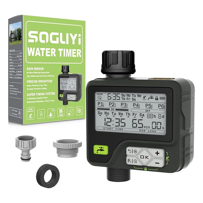 Temporizador Riego Automático SoGuyi con 6 Programas de Riego - Referencia 12345