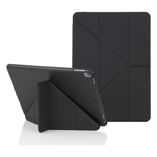 Funda iPad 10.2 Pulgadas - Muydoux Carcasa Origami 5en1 - Negro