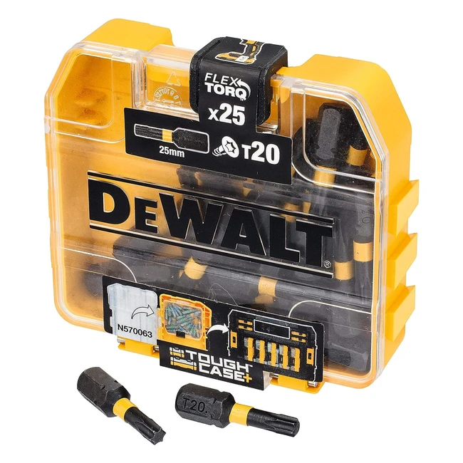 Maletín de puntas de impacto Dewalt DT70557TQZ - 25x T20 25mm