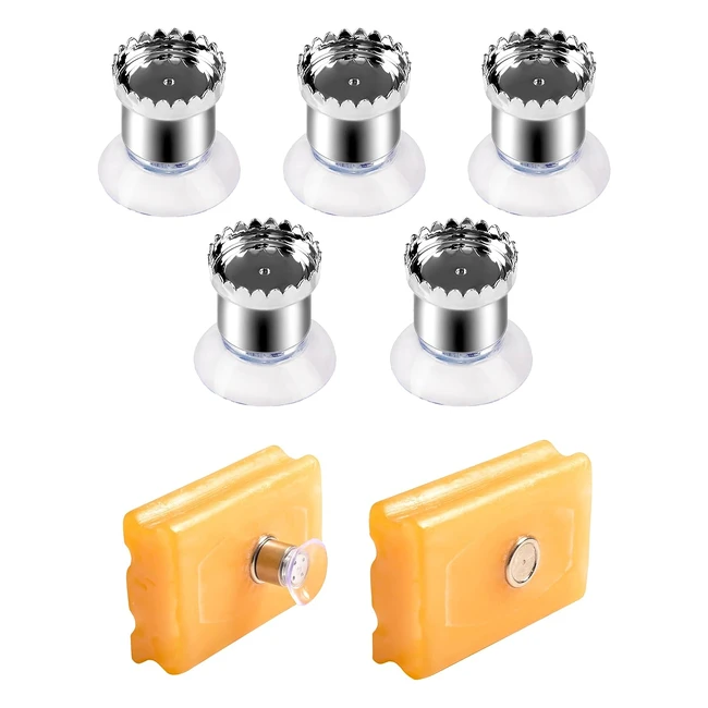 Lot de 5 porte savon aimant avec ventouse - Porte savon magnétique puissant - Pour salle de bain, évier, baignoire, cuisine