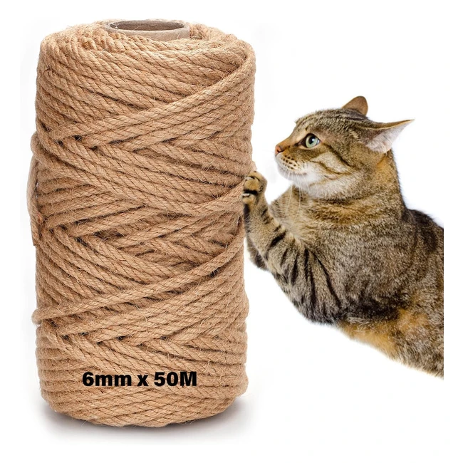 Corde en sisal pour arbre  chat 6mm x 50m - Dobiger