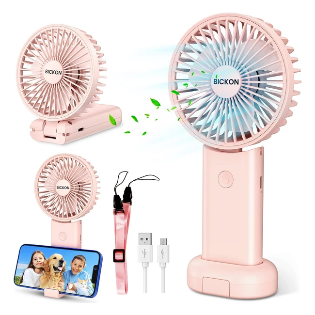 Ventilateur de poche portable 3600mAh avec 3 vitesses - Bickon