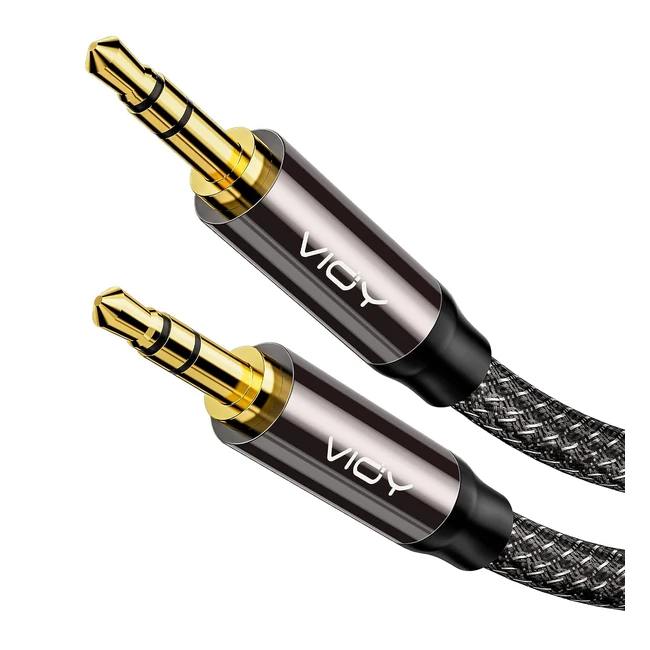 VIOY AUX Cable 3m Copper Shell HiFi Sound 3.5mm Male to Male Headphone Braided Auxiliary Cord
