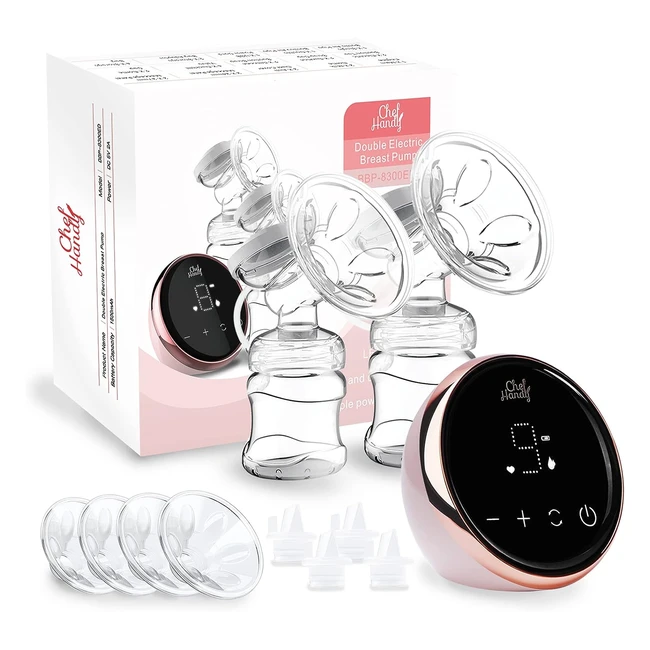 Portable Electric Breast Pump - 2 Modes, 9 Levels - Hands-Free - 24mm 27mm Massage Flanges - Includes 4 Breastmilk Storage Bags