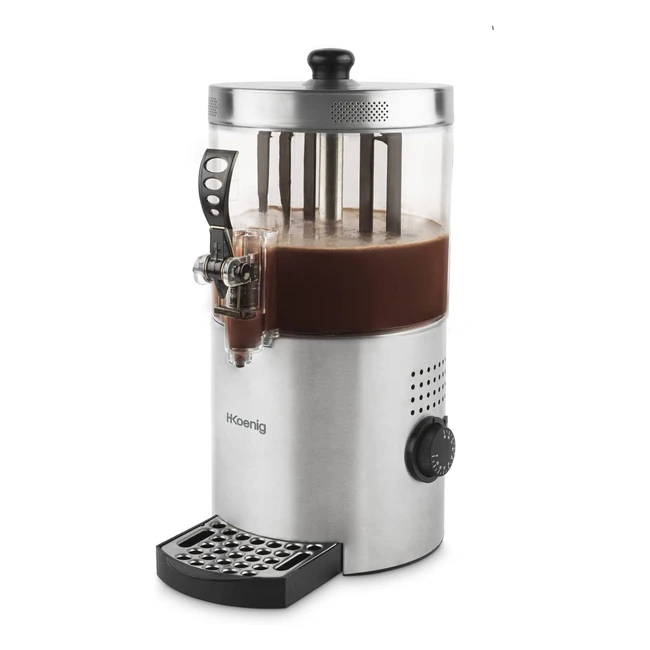 Distributeur Chocolat Chaud HKoenig SHK800 - 1200W, Cuve Amovible 3L, Thermotast Réglable