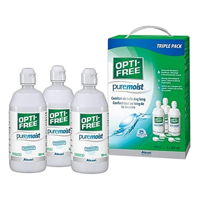 Solution d'entretien pour lentilles OptiFree PureMoist - Emballage de réserve 3x300 ml