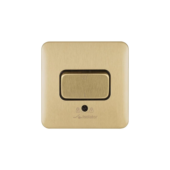 Schneider Electric Lisse Screwless Deco Single Fan Isolator Switch 3 Pole 10AX GGBL1013BSB Satin Brass