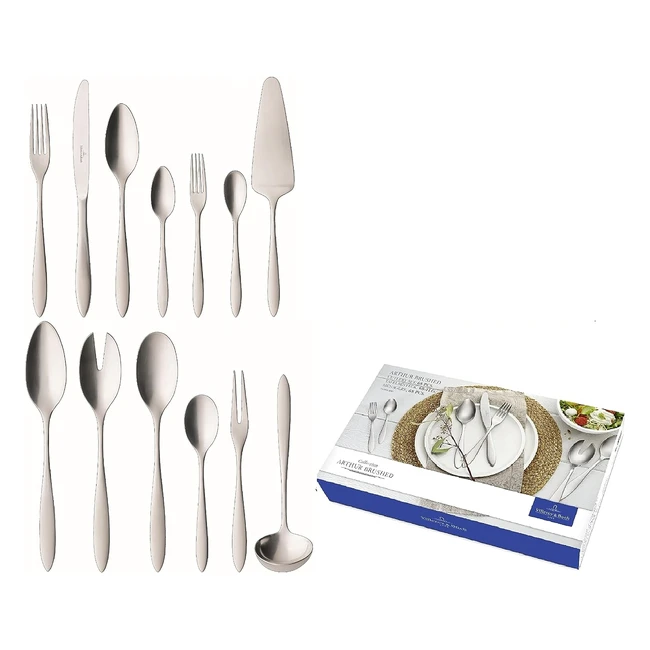 Villeroy  Boch Arthur 68-teiliges Besteckset fr bis zu 12 Personen Edelstahl