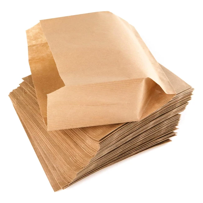 Pack de 50 sachets cadeaux en papier kraft 15cm x 16cm x 6cm - Écologique et réutilisable