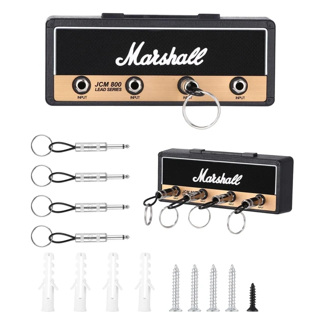 Porte-clés mural Marshall JCM800 pour clavier, boîte à clés rétro avec 4 porte-clés - Cadeau pour les mélomanes