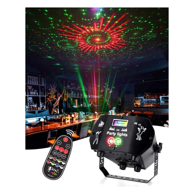 Lampe de Scène Yikanwen avec Télécommande Sans Fil - 60 Motifs de Projection RGB