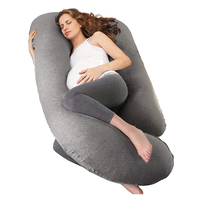 Trongle Pregnancy Pillow - Cooling Cover - U-Shape - Detachable & Washable - Full Body Pillow - Gift for Pregnant Women