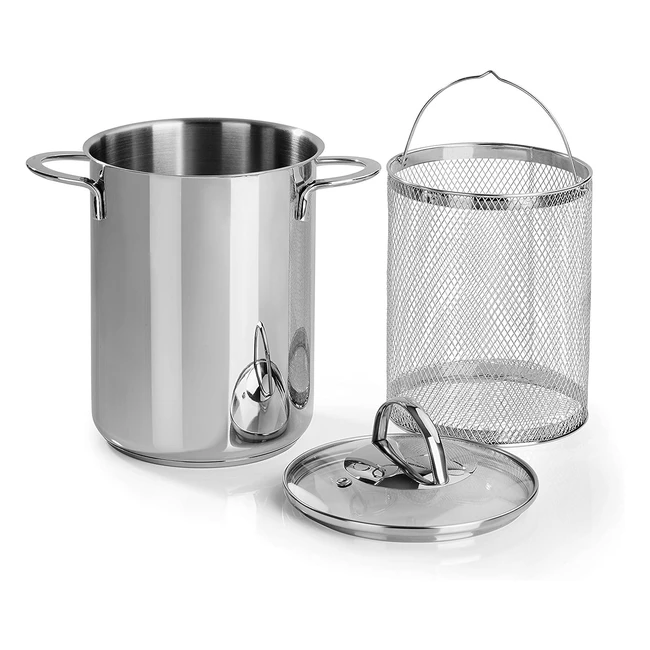 Cuoci asparagi e verdure Barazzoni cm 16 in acciaio inox 1810 - Resistente ed igienico