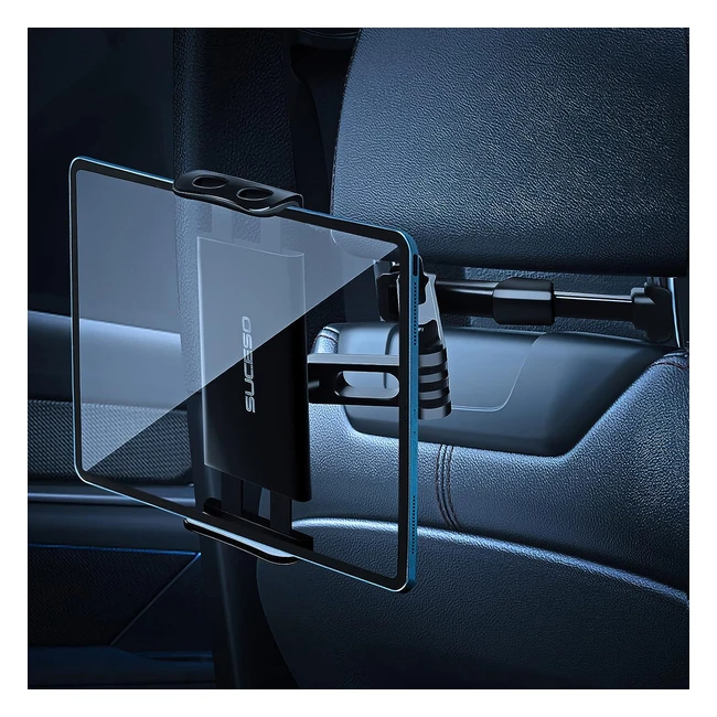 Supporto Tablet per Auto Suceso 47129 Pollici - Estensibile, Rotazione 360° - Universale per Smartphone, iPad, Samsung, Huawei, Switch - Nero