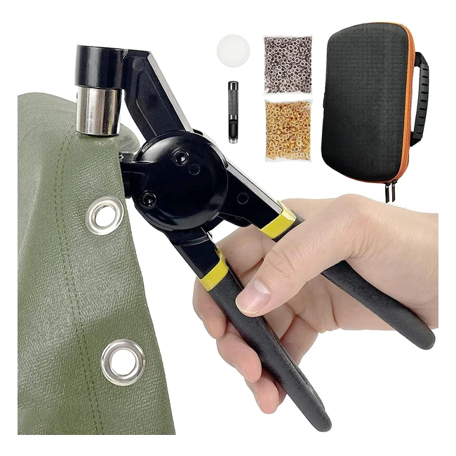 Hapden Heavy Duty Grommet Kit - Complete Eyelet Tool Set for DIY Tarp Repair