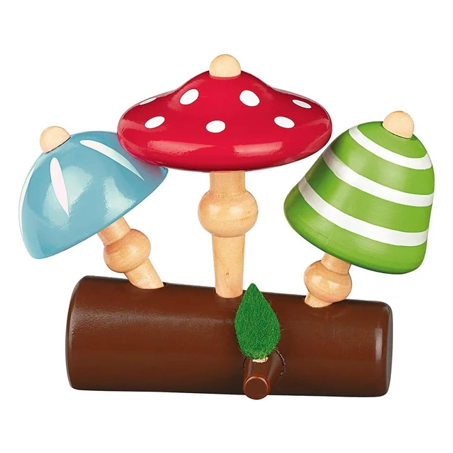 Jeu champignons3 toupie color en bois pour enfants 3 ans 16121