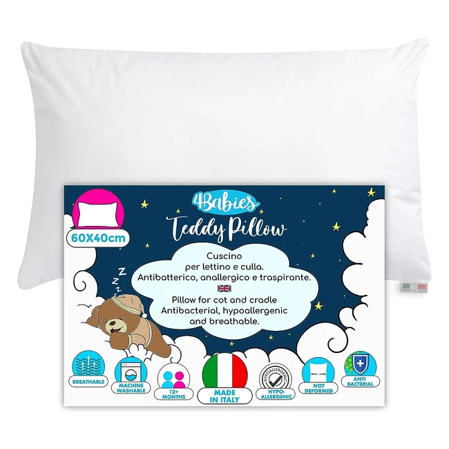 Cuscino Lettino 4Babies 60x40 cm - Comfort e Sicurezza per Bambini