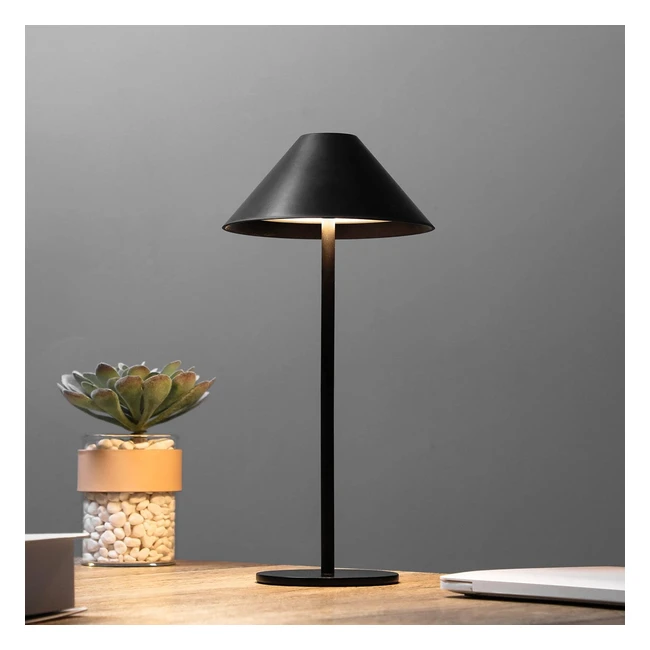 Lámpara de Mesa Táctil LED Regulable Bojim IP54 - Negro