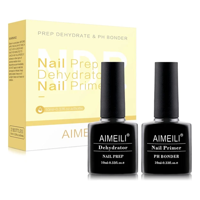 AIMEILI Primer Unghie e Nail Prep - Asciugatura Veloce - Primer Unghie Trucco No