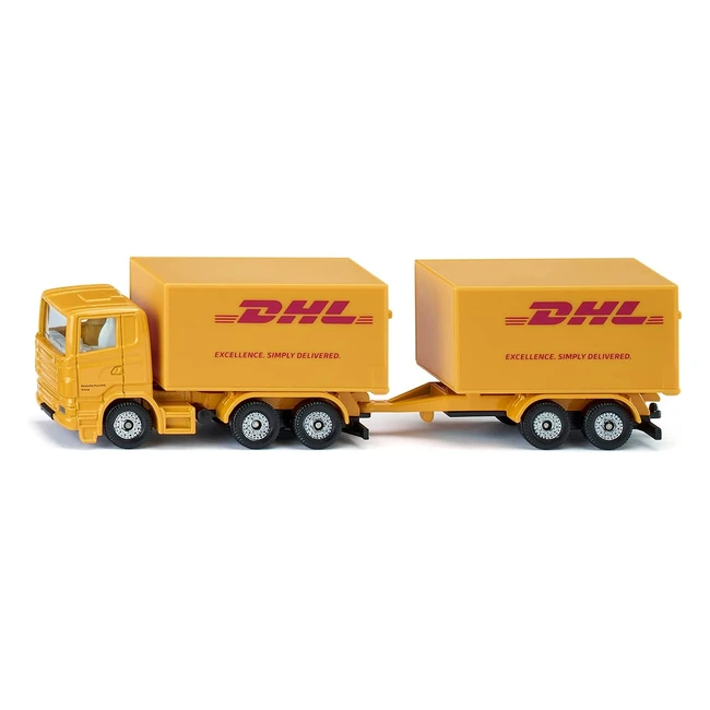 siku 1694 LKW mit Anhnger DHL MetallKunststoff gelb Heckklappen zum ffne