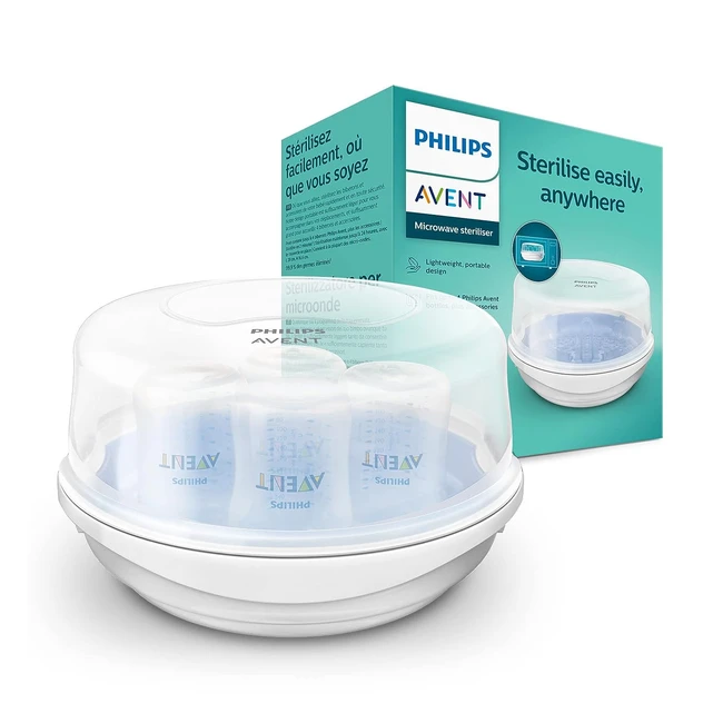 Philips Avent Mikrowellen Sterilisator SCF28102 - Schnelle Sterilisation für 4 Babyflaschen