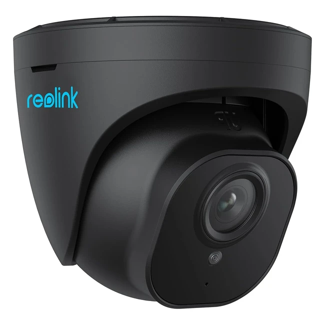 Reolink 5MP Telecamera Esterno Dome POE Rilevamento Persona/Veicolo Impermeabile IP66 Visione Notturna IR 30m Audio e Slot per Scheda MicroSD Timelapse RLC520A Nero