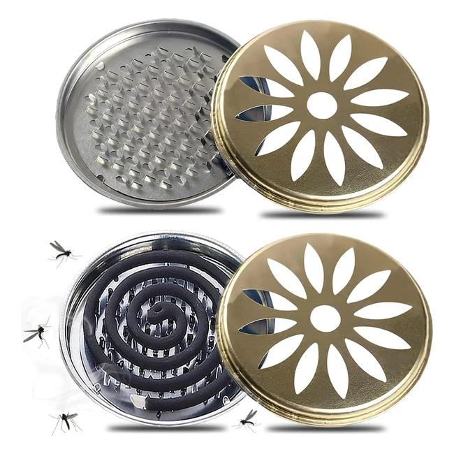 Bobina zanzara ecologica riciclata - Porta zampirone con copertura - Anti zanzara per casa campeggio viaggi