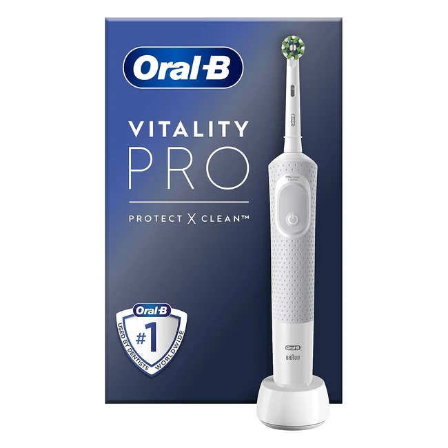Brosse à dents électrique Oral-B Vitality Pro, blanche, 1 brossette - Nettoyage 2D efficace
