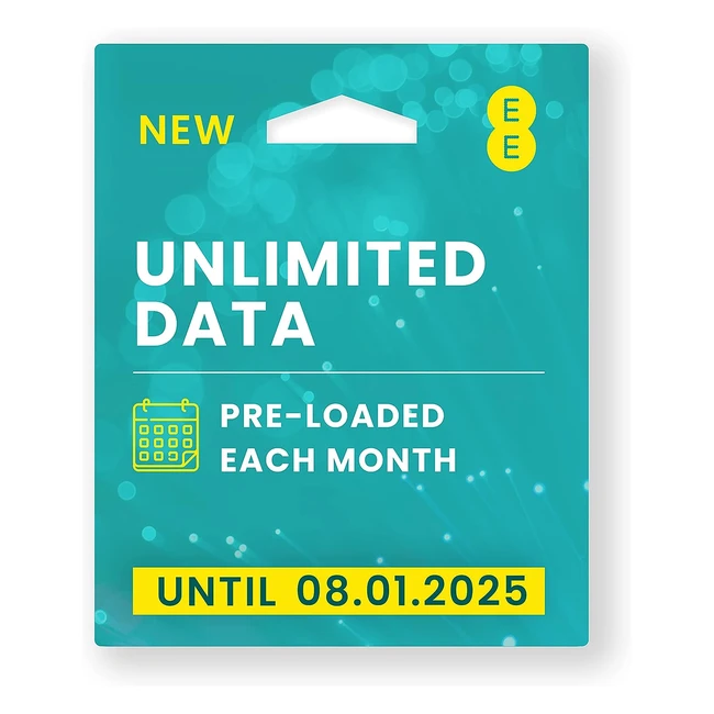 EE 5G Unlimited Data SIM | Preloaded Monthly | Only £12/month | No Contract