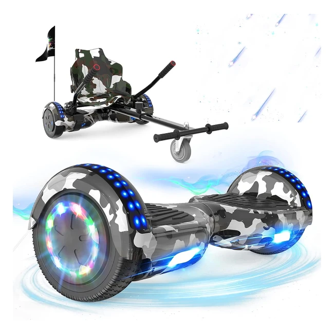 Hoverboard RCB 65 Autoequilibrio con Luces LED y Bluetooth - ¡Regalo para Niños y Adultos!