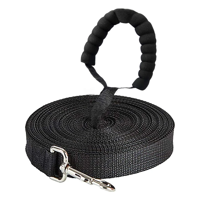 Guinzaglio da addestramento per cani Eyeleaf 15m - Nylon resistente, impugnatura imbottita, fibbia in lega di zinco