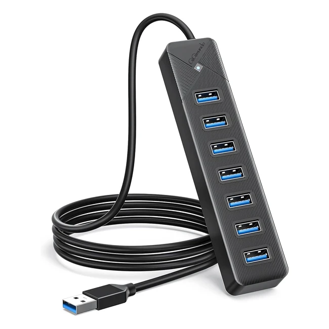 Hub USB 3.0 Gigimundo de 7 Puertos para Portátil con Pantalla LED - Compatible con MacBook, PS4, Surface Pro - ¡Aprovecha esta oferta!