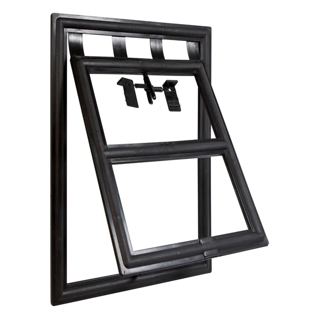 Windhager Katzenklappe mit Insektenschutz - Clipsystem - Schwarz - 03333 - 20 x 25 cm